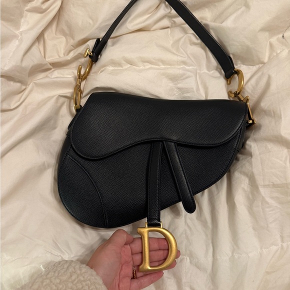Dior saddle bag grained leather medium size - Picture 1 of 12